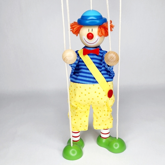 Wooden Clown Marionette 🤡 - Picture 2 of 5
